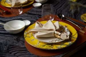 Table Cloth and plate