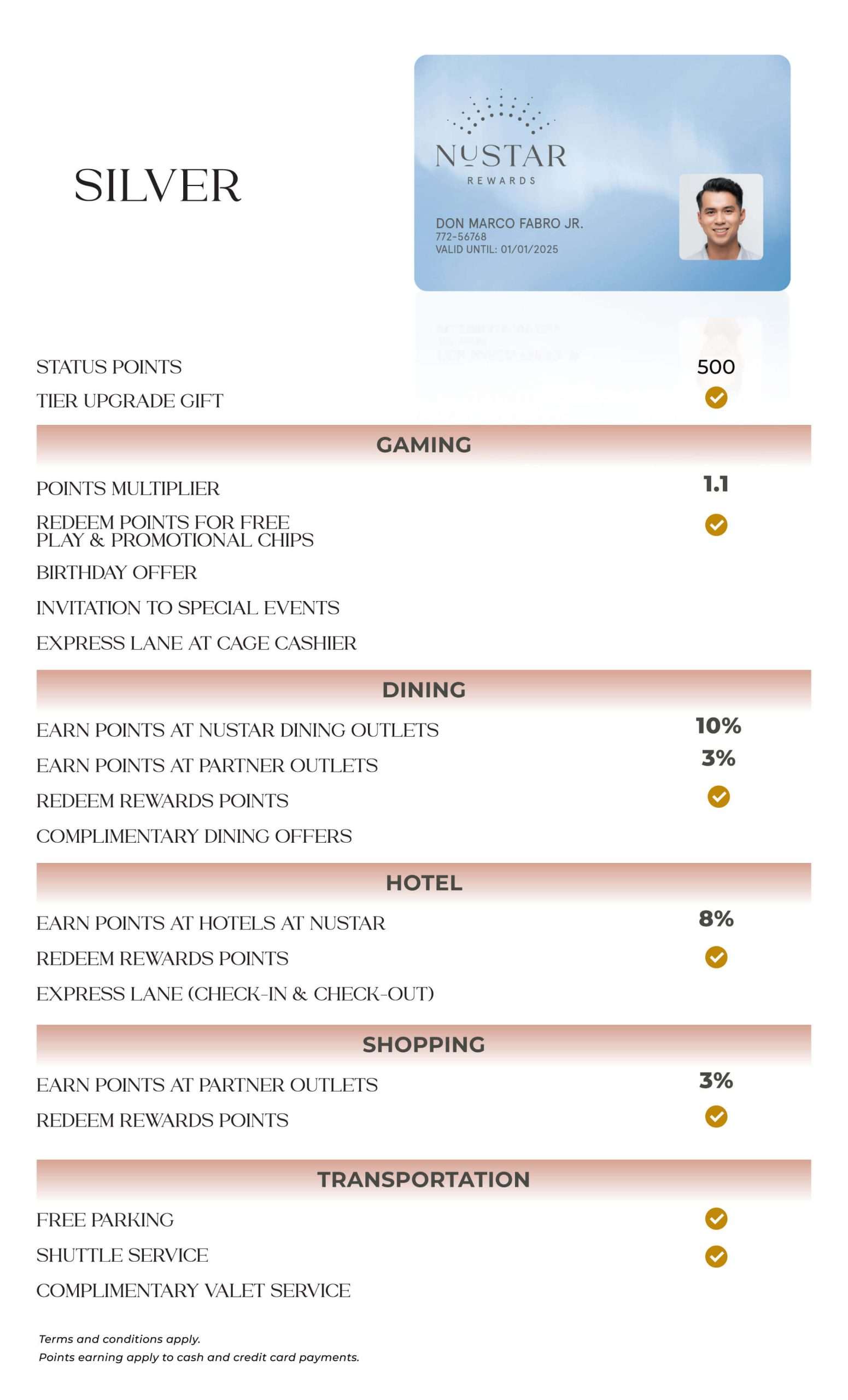 Rewards - NUSTAR - Resort and Casino
