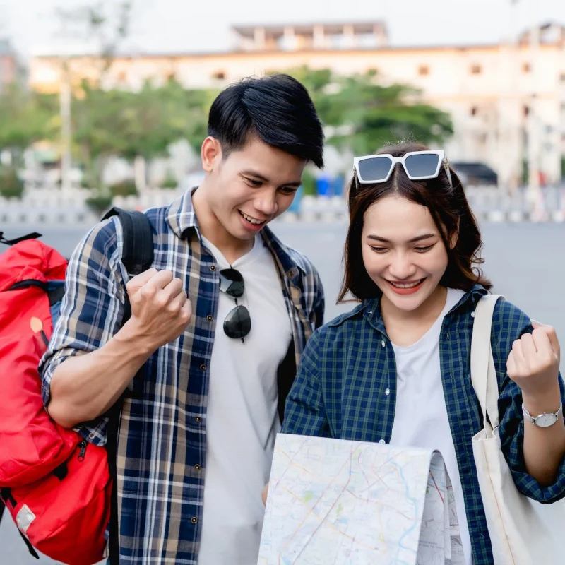 Tourist couple