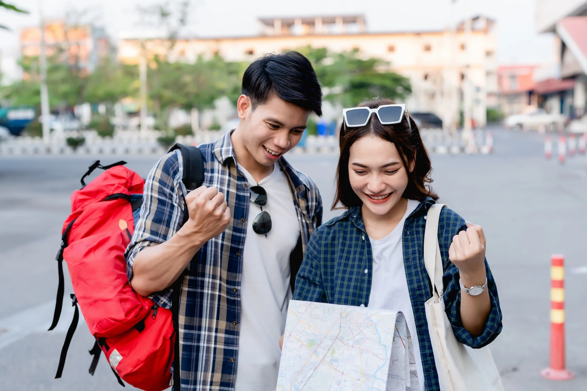 Tourist couple