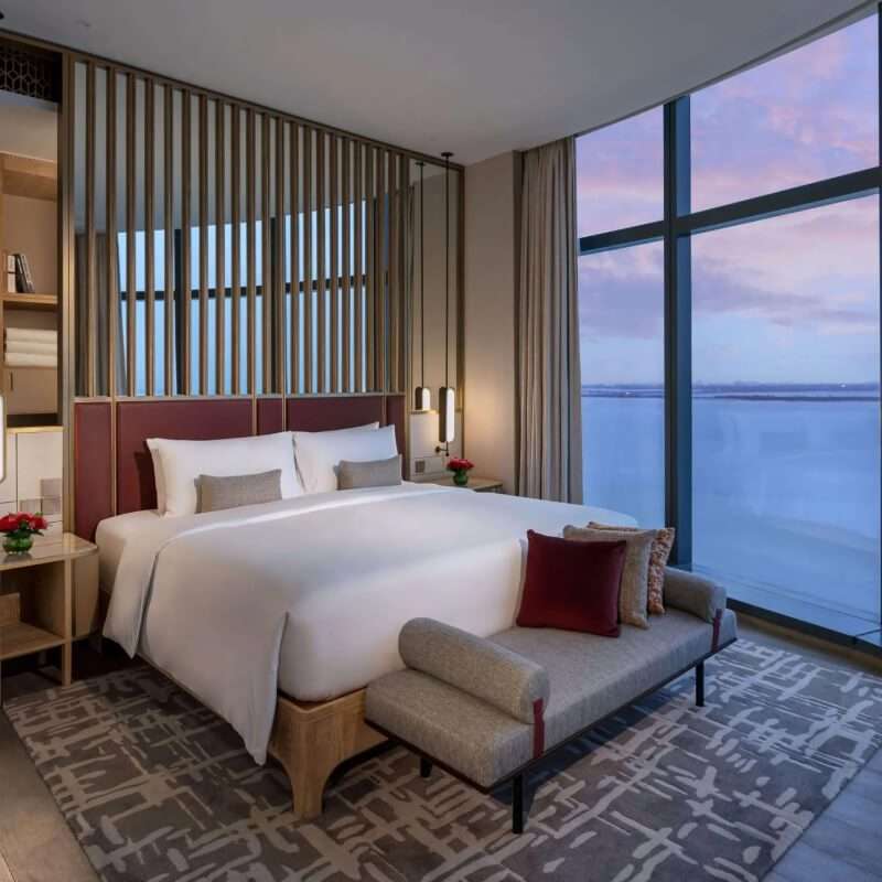 Sunset view from NUSTAR Hotel’s Bayview Suite