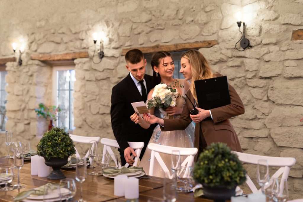 Modern minimalist wedding with only a few guests