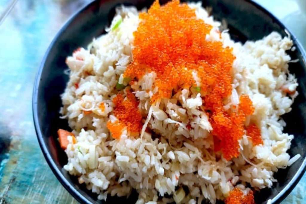 Mott 32's Crabmeat Fried Rice with Flying Fish Roe