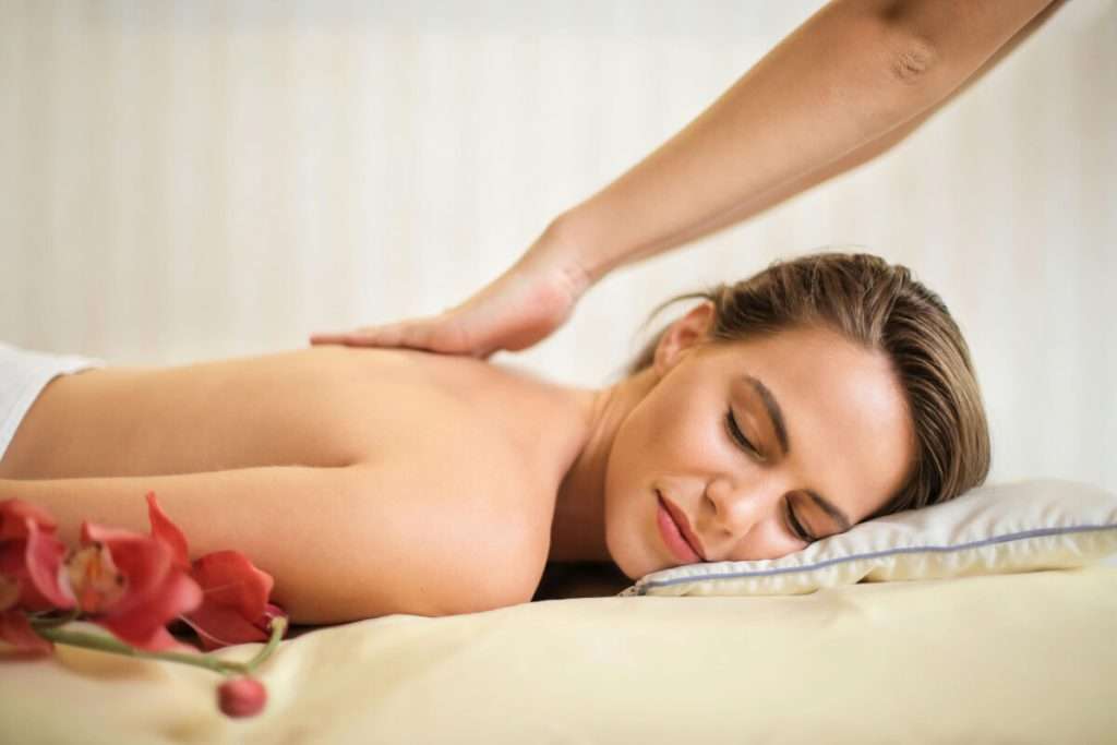 Woman receiving a massage treatment